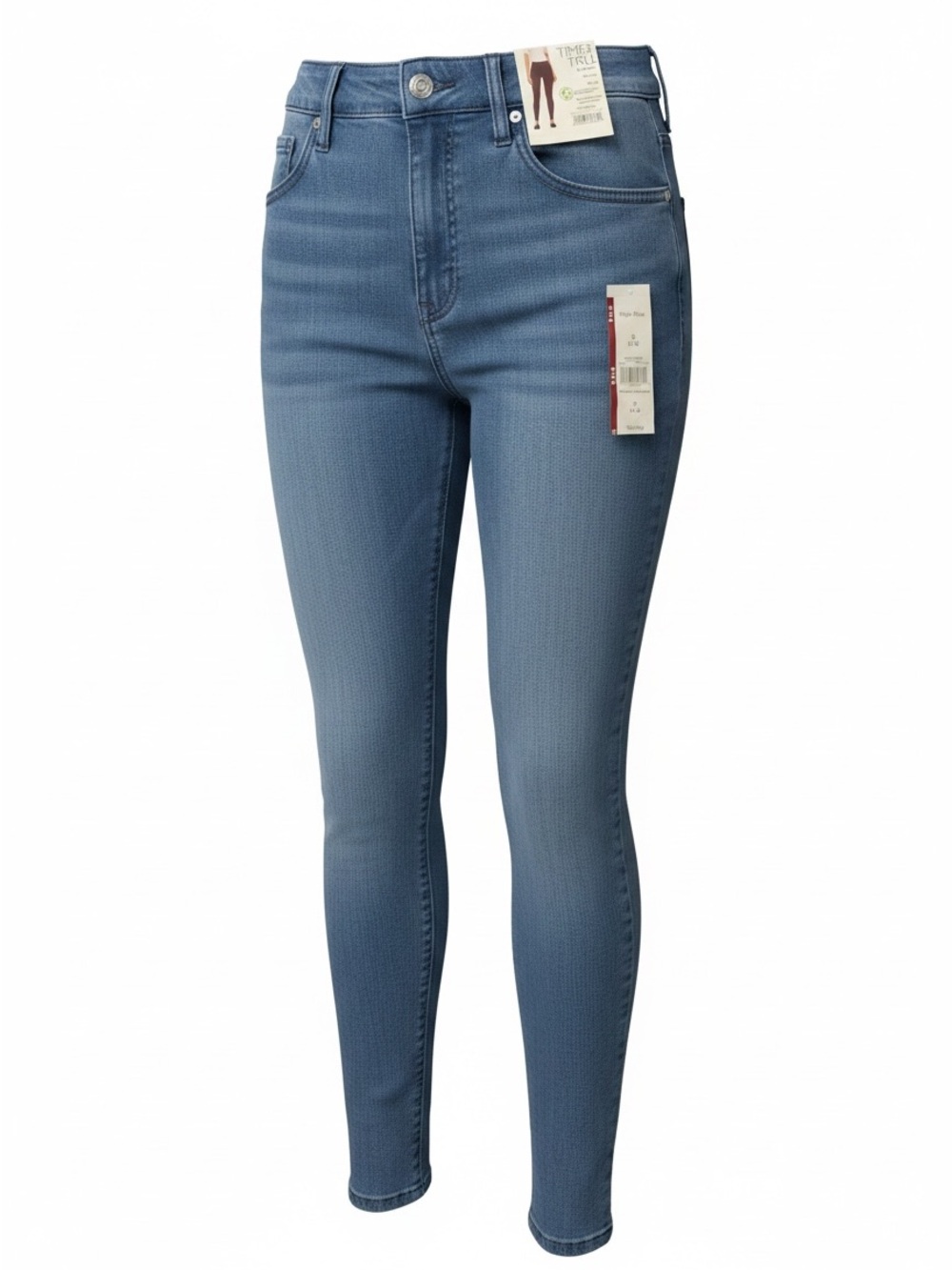 Time and Tru Medium Blue High-Rise Skinny Jeans